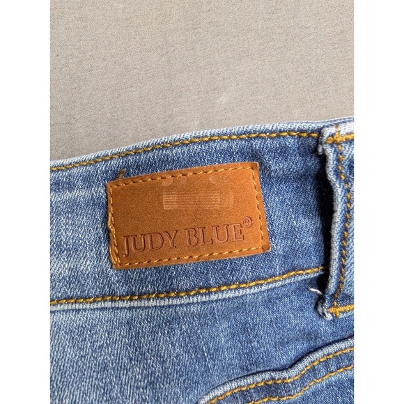 Judy Blue Jeans Skinny Fit Distressed Leopard Cheetah Print Sz 20 W - Picture 9 of 11